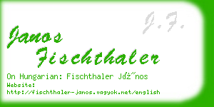 janos fischthaler business card